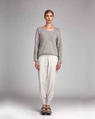 Cotton-Jersey and Tiered Pleated Poplin T-shirt